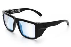 XL VISE Z87 Sunglasses Black Frame: Blue Light Blocking -Heat Wave Visual Black Blue Light Angle Black