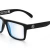 VISE Z87 Sunglasses Black Frame: Blue Light Blocking Lens -Heat Wave Visual Black Clear Blue Light Angle