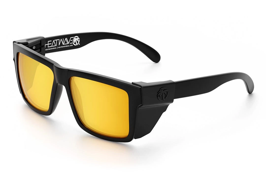 VISE Z87 Sunglasses Black Frame: Gold Lens 4 VISE Z87 Sunglasses Black Frame: Gold Lens - Image 2