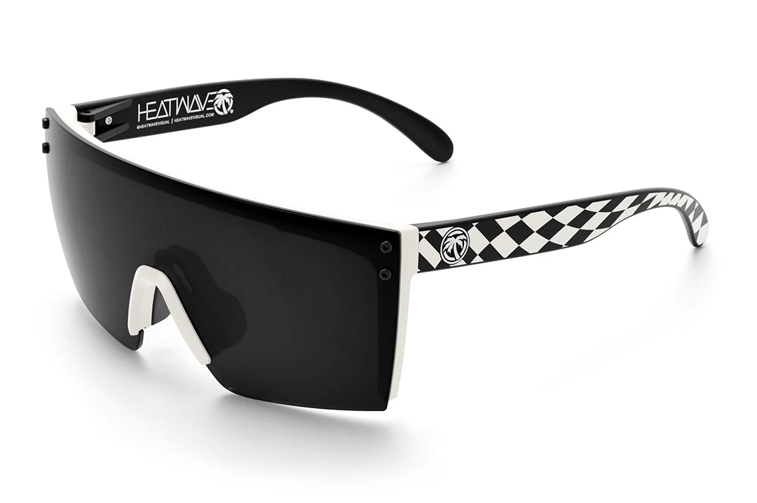 Lazer Face Sunglasses: White Frame Check M8 Customs 3 Lazer Face Sunglasses: White Frame Check M8 Customs
