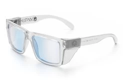 VISE Z87 Sunglasses Vapor Clear Frame: Blue Light Blocking Lens -Heat Wave Visual Clear Clear Blue Light Angle Clear