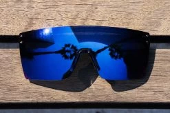 Lazer Face Sunglasses: Neon Blue Z87 -Heat Wave Visual Neon Lazer 1