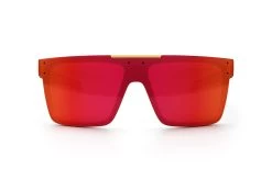 Performance Quatro Sunglasses: Red/Orange Z87+ -Heat Wave Visual Quatro Perf Black Matte Firestorm Front