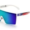 Lazer Face Sunglasses: White Frame Speed Eagle White Customs -Heat Wave Visual Speed Eagle Galaxy Angle