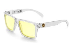 VISE Z87 Sunglasses Vapor Clear Frame: -Heat Wave Visual Vise Clear HiVis Yellow