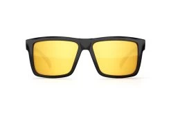 USA VISE Sunglasses: GLOSS BLACK -Heat Wave Visual Vise USA Black Gold Rush Front