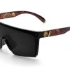 Lazer Face Sunglasses: Woodgrain Customs -Heat Wave Visual Woodgrain Black Angle