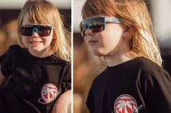 Kids Lazer Face Sunglasses: Static 14 Kids Lazer Face Sunglasses: Static -Heat Wave Visual static scarlet